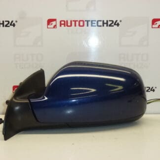 Retrovisor esquerdo Peugeot 307 azul metalizado 8149AW