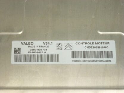 ECU Valeo V34.1 Citroën Peugeot 9666591380 1943XS - Image 2