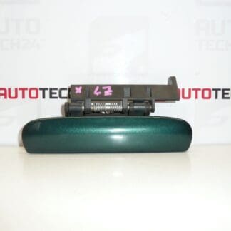 Puxador da porta traseira esquerda Citroën Xsara verde metalizado 9101N4