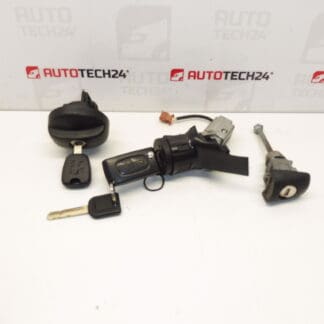 Conjunto de fechaduras mais duas chaves Peugeot 207 4162KF 4162NW